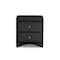Baxton Studio Dorian Black Faux Leather Upholstered Modern Nightstand 116-6202 - alternate 1